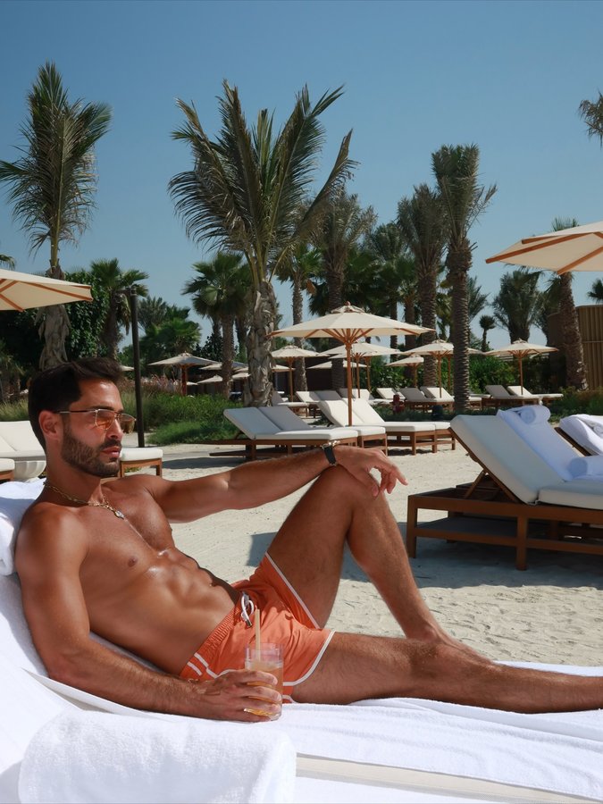 Instagram post by @rsimacourbe for Hermès. Caption reads: My life & the sunshine ✨.