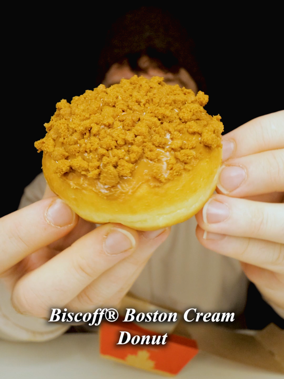 TikTok post by @mukbangmaxwell for Tim Hortons. Caption reads: #ad Tis' the season for childlike wonder and....