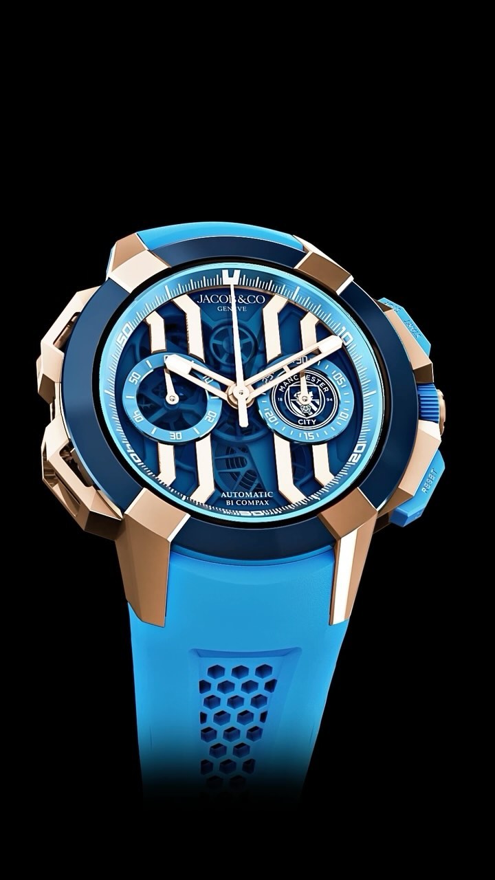 Instagram post by @indianwatchconnoiseur for Manchester City. Caption reads: [...] our exclusive partnership with Manchester....