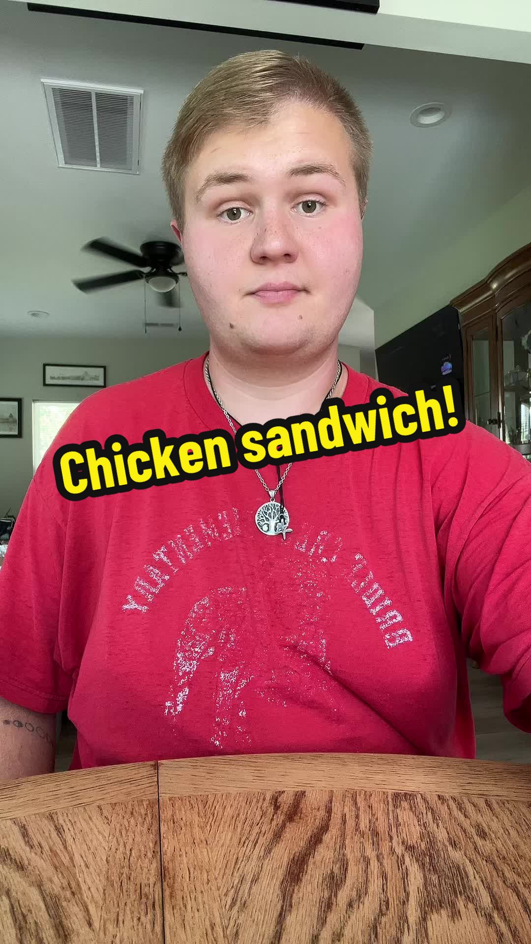 TikTok post by @blakebrown222 for Chick-fil-A. Caption reads: Let’s make a chicken sandwich with @Chick-fil-A....