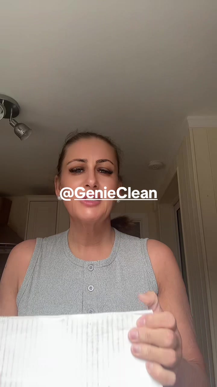 TikTok post by @debbie_green_murphy for Genie Clean. Caption reads: #loveasample#fyp #xanteaittoclean@Genie Clean.