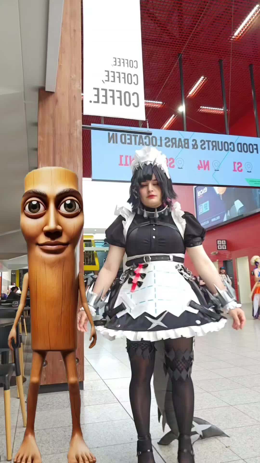 TikTok post by @_kikii_cos_ for dokidokicosplay. Caption reads: Convention: @MCM Comic Con Cosplay:@Dokidoki....