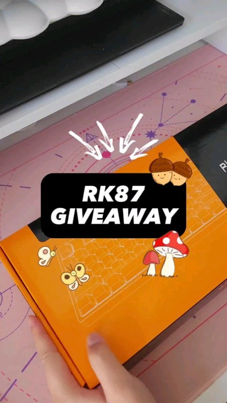 Instagram post by @_nessasaurus for Royal Kludge. Caption reads: [GIVEAWAY ENDED] ✨️ Round 3 is here! ✨️ For all....