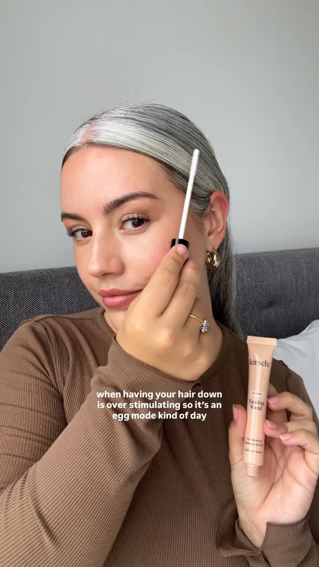 Instagram post by @sstrange for Kitsch. Caption reads: [...] lions mane 🫠🥲 styled with @mykitsch prev....