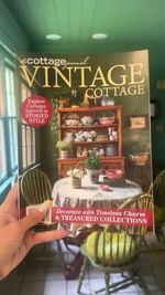 Instagram post by @caseysnipes for The Cottage Journal. Caption reads: COME WITH ME to find my house on the cover of a....