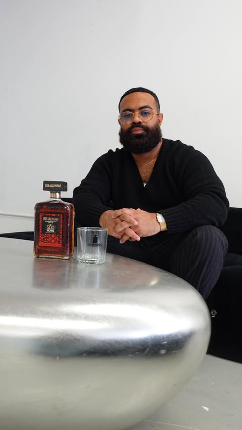 Instagram post by @brotherwiththebeard for Disaronno. Caption reads: 500 years of heritage in one legendary special....