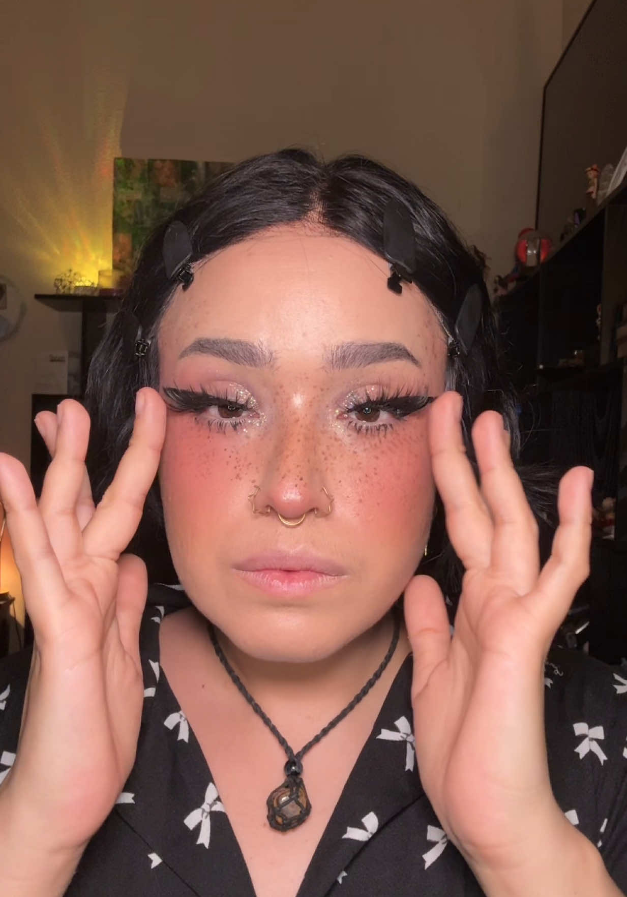 TikTok post by @nxtvenxmexe for Kara Beauty. Caption reads: [...] to hit pan on some shades from my @Kara....