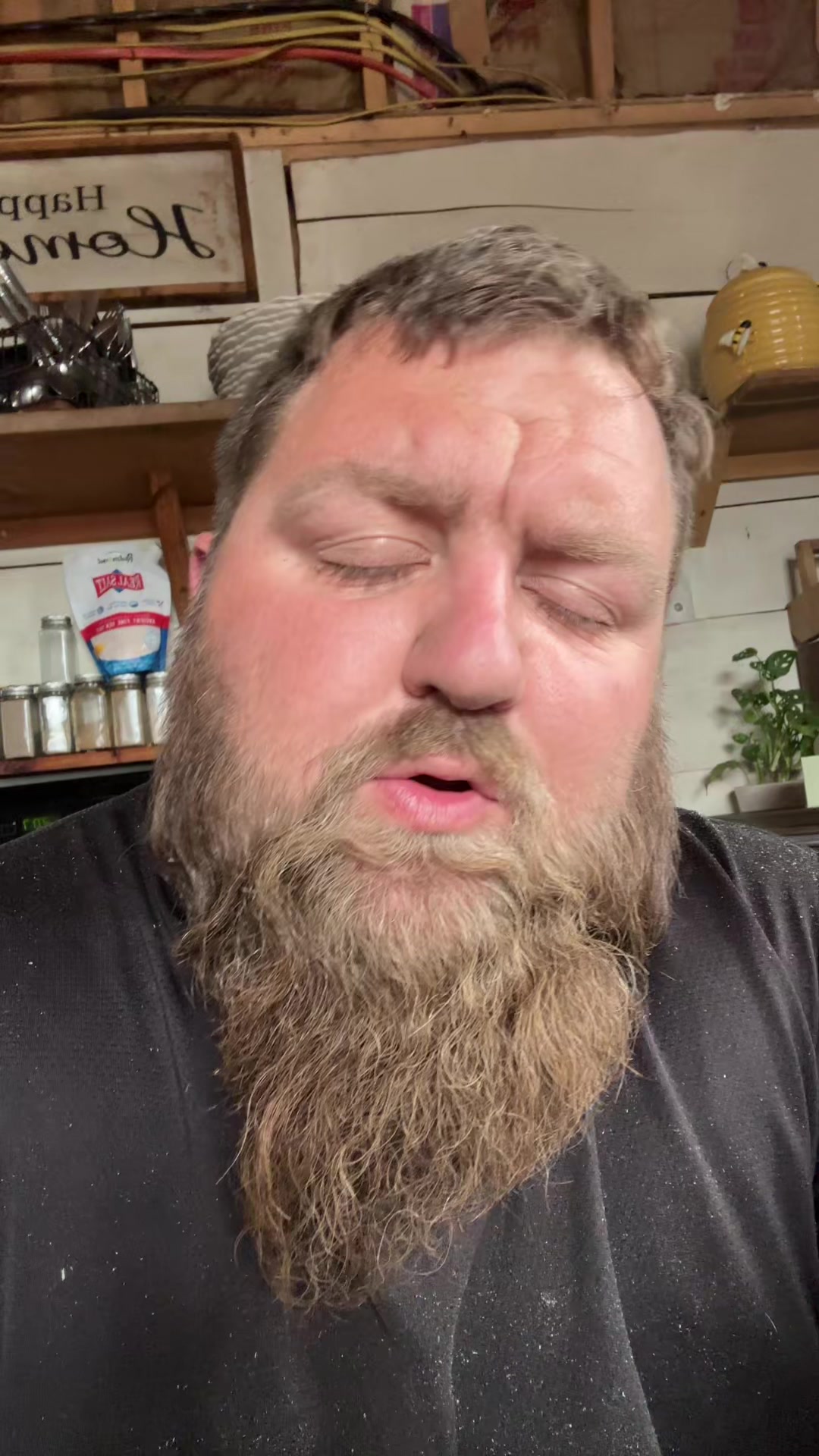 TikTok post by @thebeardedbard for Derm Dude. Caption reads: Somebody stop me!! @Derm Dude #beard #beardcare....