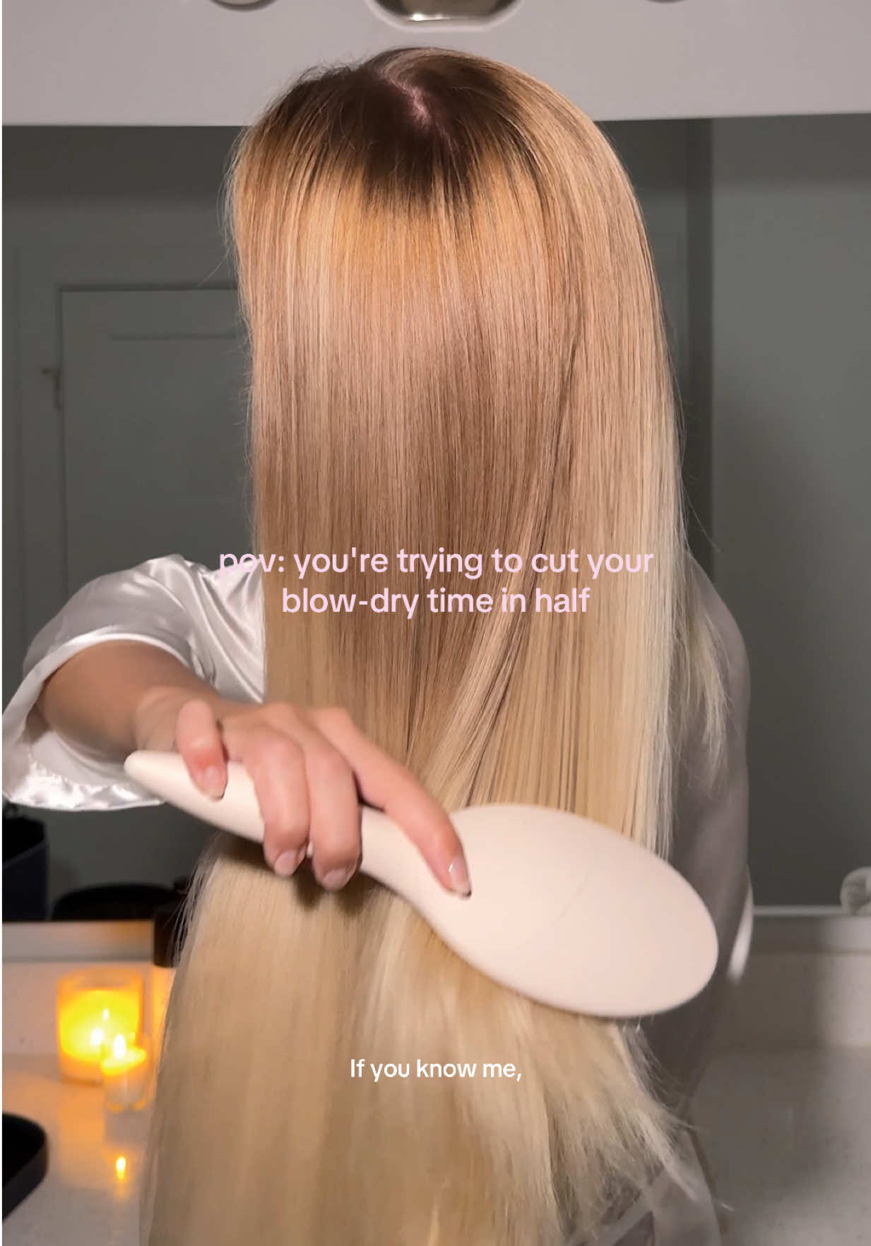 TikTok post by @rrradmila for LolaVie. Caption reads: [...] time blow-drying is a win ✨🙏🏻 The LolaVie....