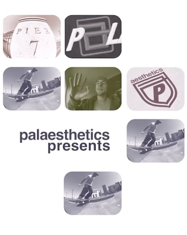 Instagram post by @aestheticsskate for Palace Skateboards. Caption reads: @palaceskateboards x Aesthetics collab is now for....