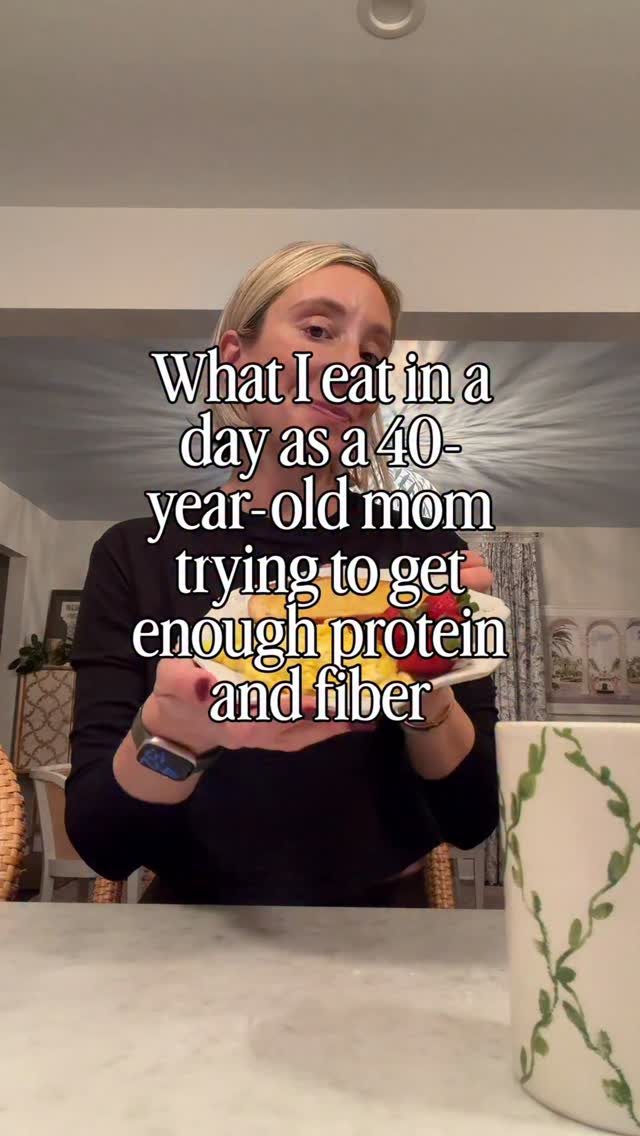 Instagram post by @lemonstripes for Blue Apron. Caption reads: Everything I eat in a day as a 40-year-old mom....