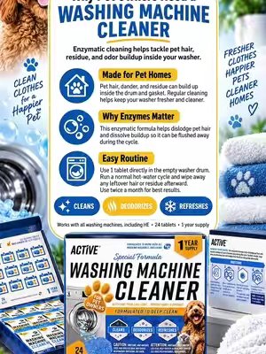 TikTok post by @photokiller88 for ACTIVE. Caption reads: #USEACTIVE #ActiveWashingMachineCleaner....