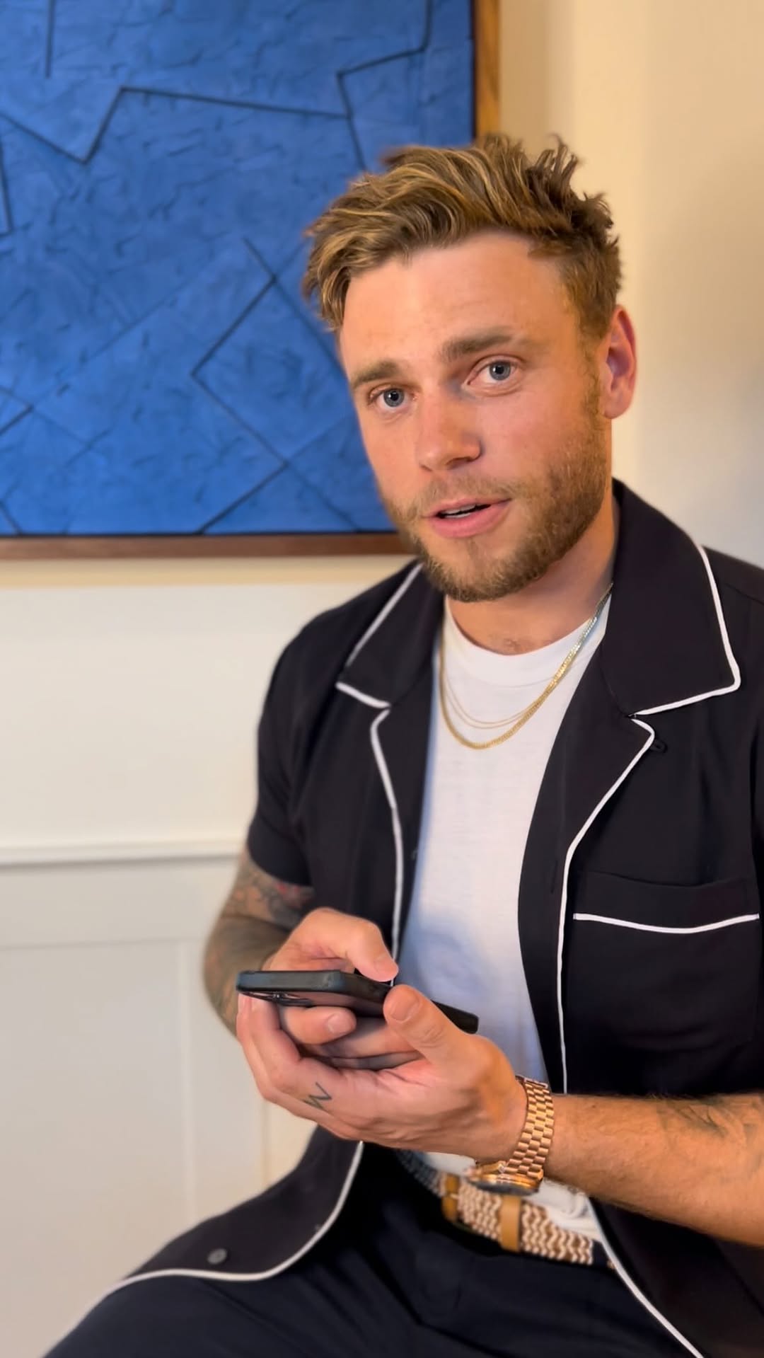 Instagram post by @guskenworthy for Visible. Caption reads: If I had to share a single line of advice to my....