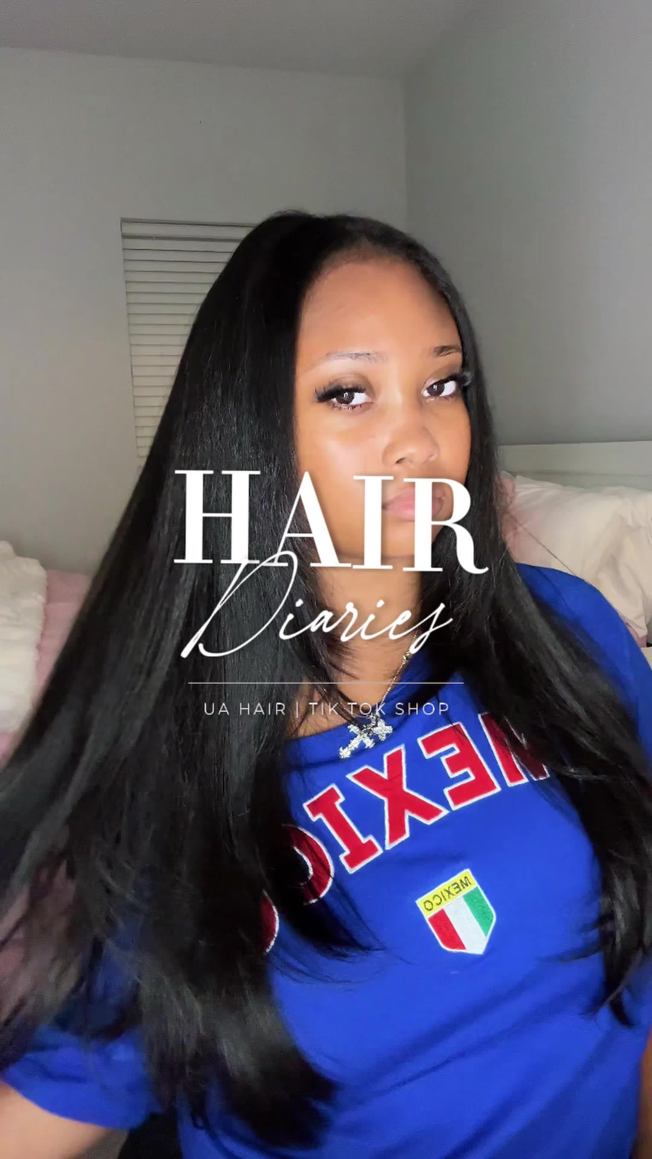 TikTok post by @sara.megann for UA Hair. Caption reads: [...] ever put on!!! straight out of the box @UA....