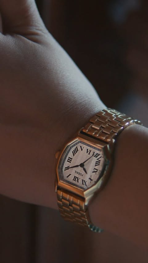 Instagram post by @helioswatches for Fossil. Caption reads: @fossil brings a design-first approach to modern....