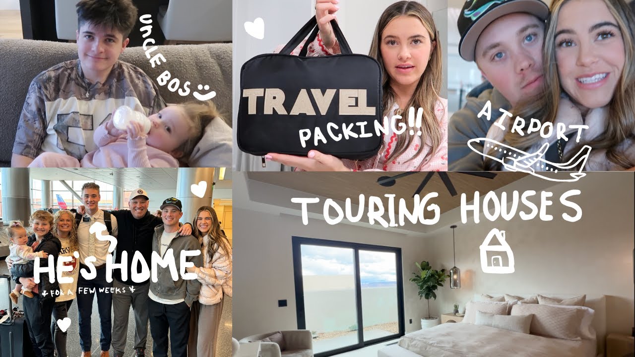 YouTube post by @alyssandallin for Shop Andi. Caption reads: He's HOME *for a few weeks*.