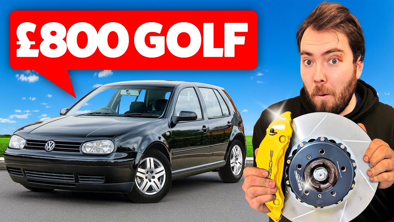 YouTube post by @TopDeadC for carVertical. Caption reads: I Fit PORSCHE Parts To My Cheap Volkswagen.