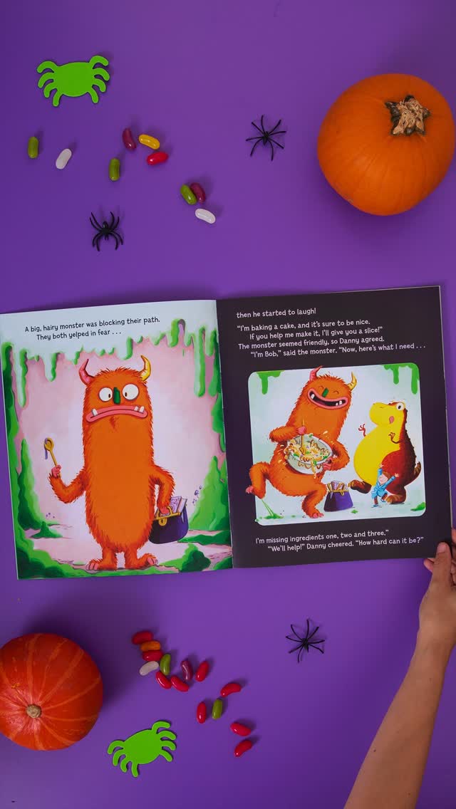 Instagram post by @tomfletcher for Puffin Books. Caption reads: Join Danny and Dino’s brand new Halloween....