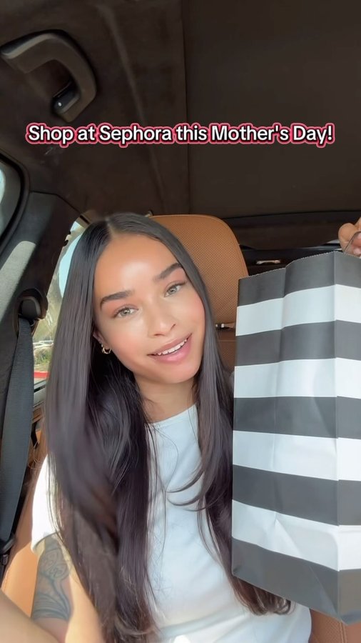 Instagram post by @desirewestphal for Bustle. Caption reads: A gift that keeps giving! 🤭💘 @sephora @bustle....