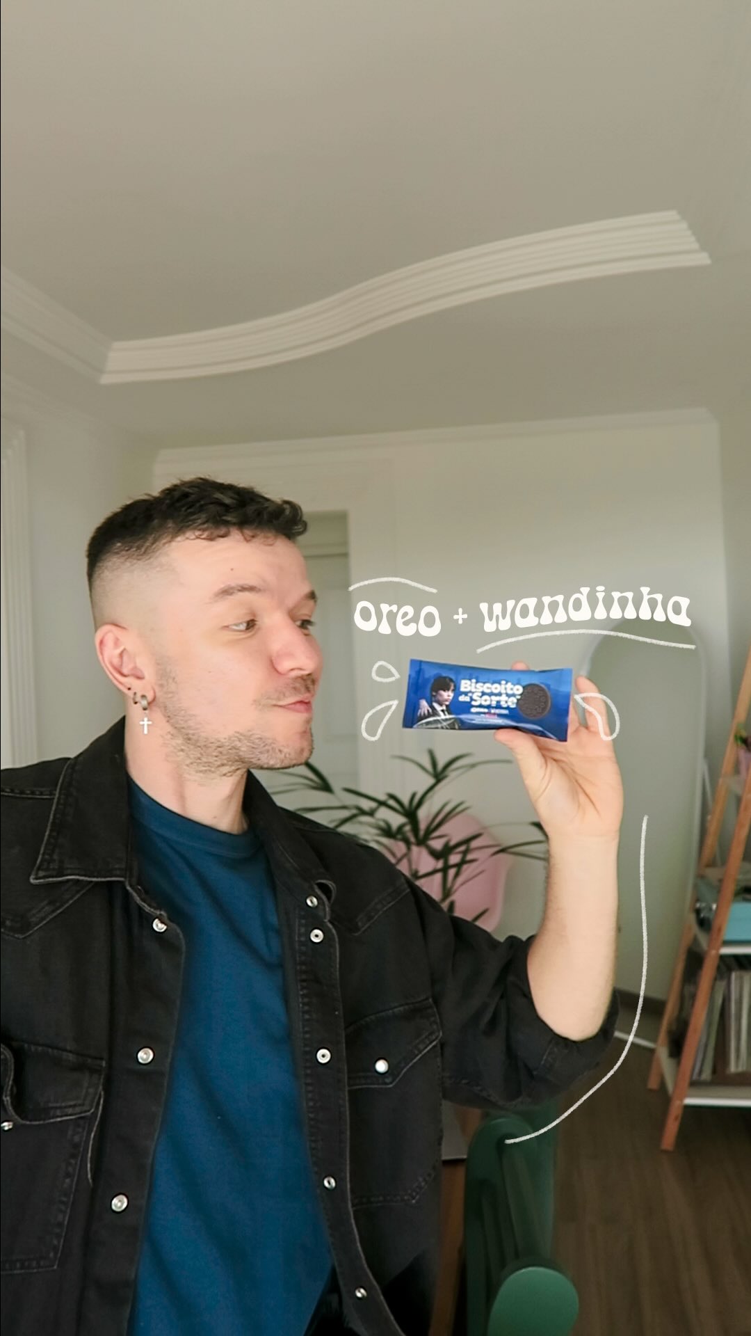 Instagram post by @andersonrvs for Oreo. Caption reads: O segundo volume da segunda temporada de Wandinha....