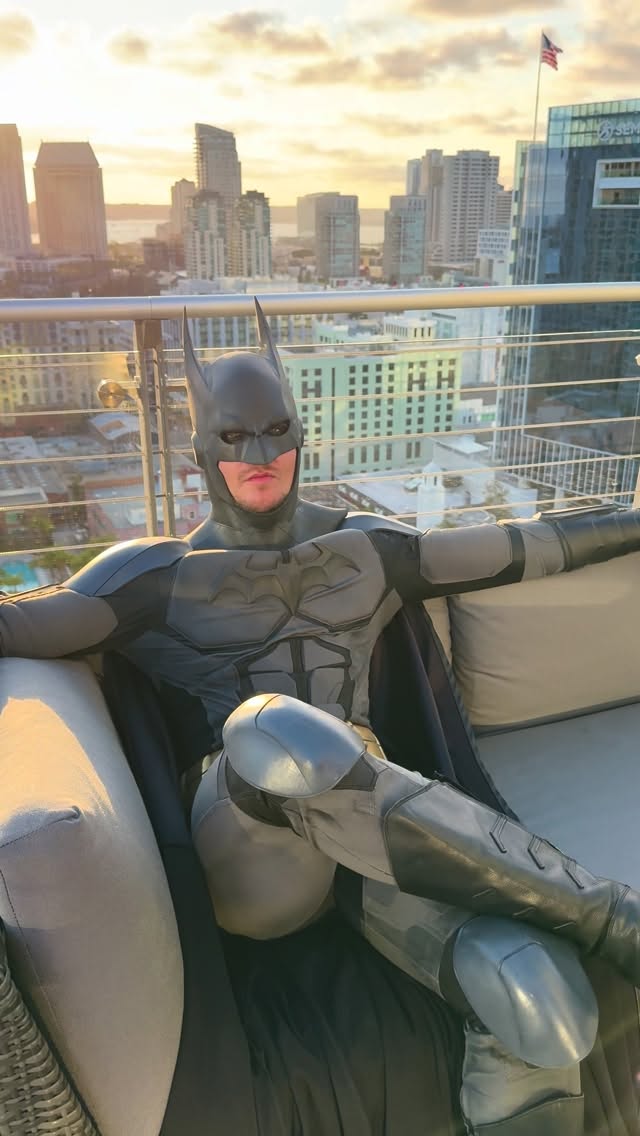 Instagram post by @calebweekss for Fanhome. Caption reads: Only the brave step on stage at NYCC… will you....