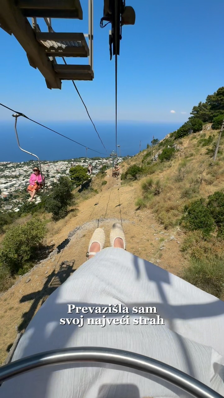 Instagram post by @smusena.palmicaa for Nuii Icecream. Caption reads: Prevazišla sam svoj najveći strah i popela se na....