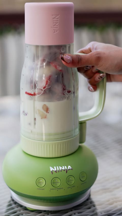 Instagram post by @withsparkle_ for Ninja Kitchen. Caption reads: GIVEAWAY!!!!! 🎉 
Listen… I’ve been using my....