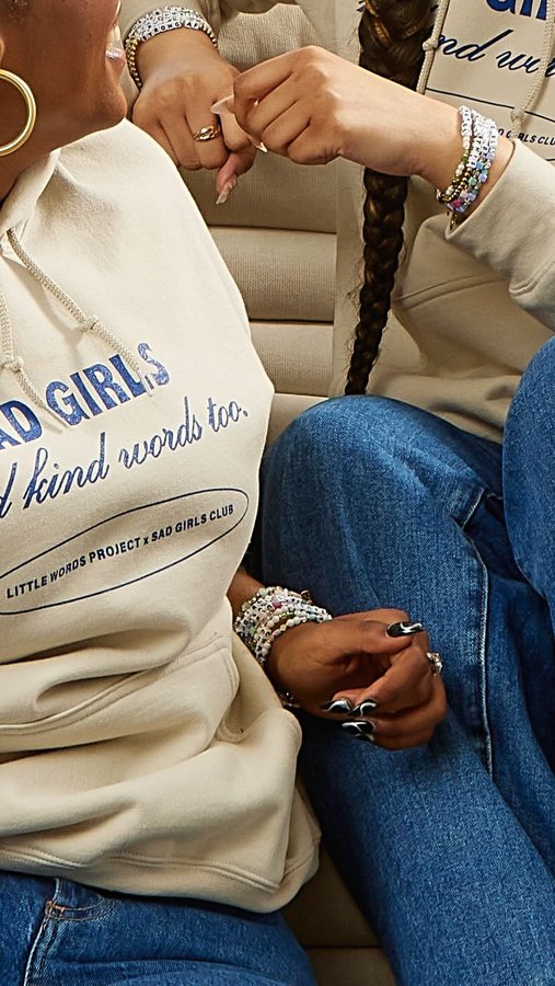 Instagram post by @sadgirlsclub for Little Words Project. Caption reads: ✨ It’s almost here! ✨ This February, we’re honored....