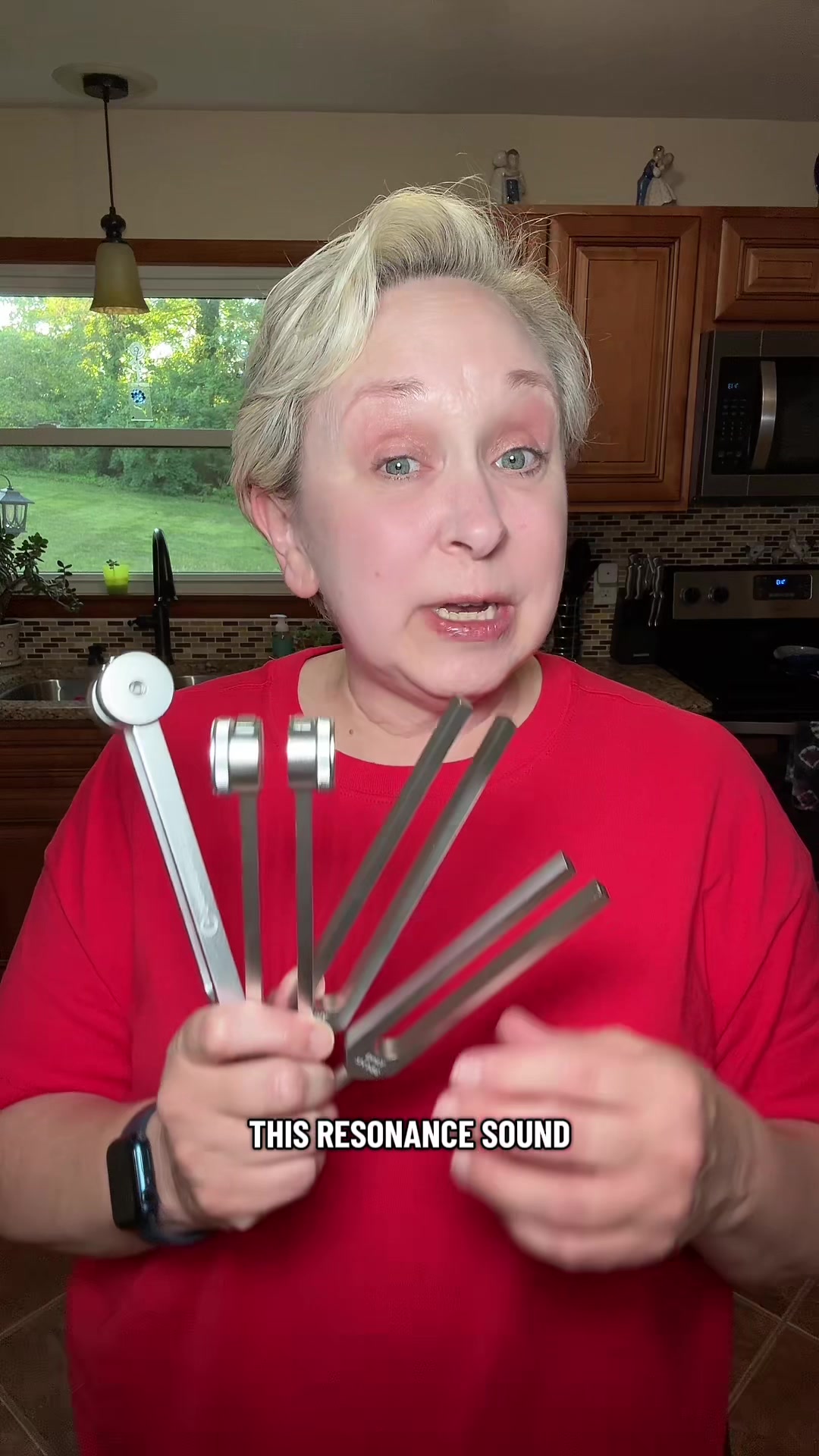 TikTok post by @happyhealthyhygge for Enso Sensory. Caption reads: [...] happy to have this tuning fork set! @enso....