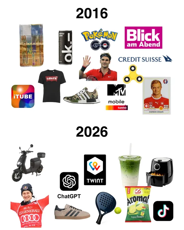 Instagram post by @hajdgenoss for TWINT. Caption reads: 2026 ischs neue 2016 🔥🌴 #twint #werbig.