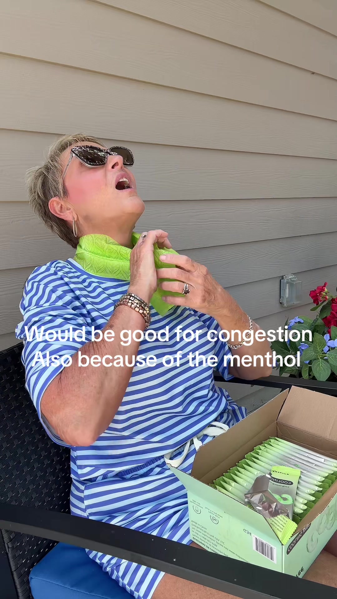 TikTok post by @tlb5219 for Unifree US. Caption reads: [...] #coolingwipes #unifreeclean @UnifreeUS.