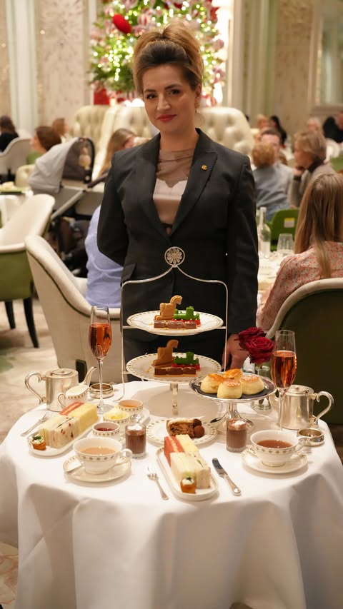 Instagram post by @a_london_story for The Langham Hotels & Resorts. Caption reads: ad Last week at The Langham, London felt like....