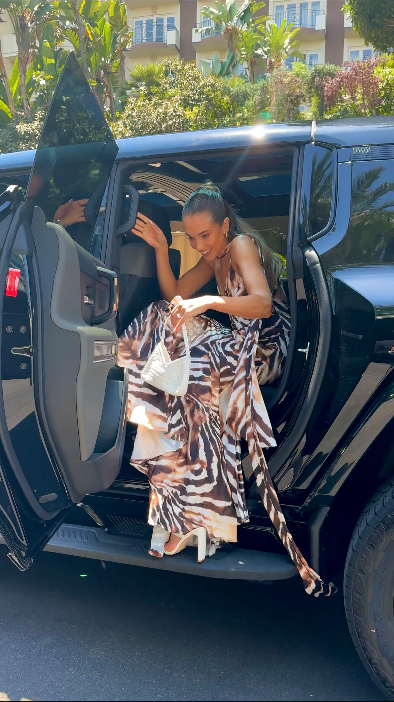 Instagram post by @rademita for GMC. Caption reads: Not sure who worked the Red Carpet better.. me or....