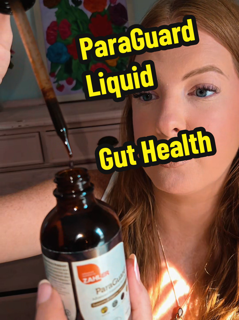 TikTok post by @amaexoxo for Zahler Nutrition. Caption reads: #fyp #paraguard #guthealth #wormwood #clove....