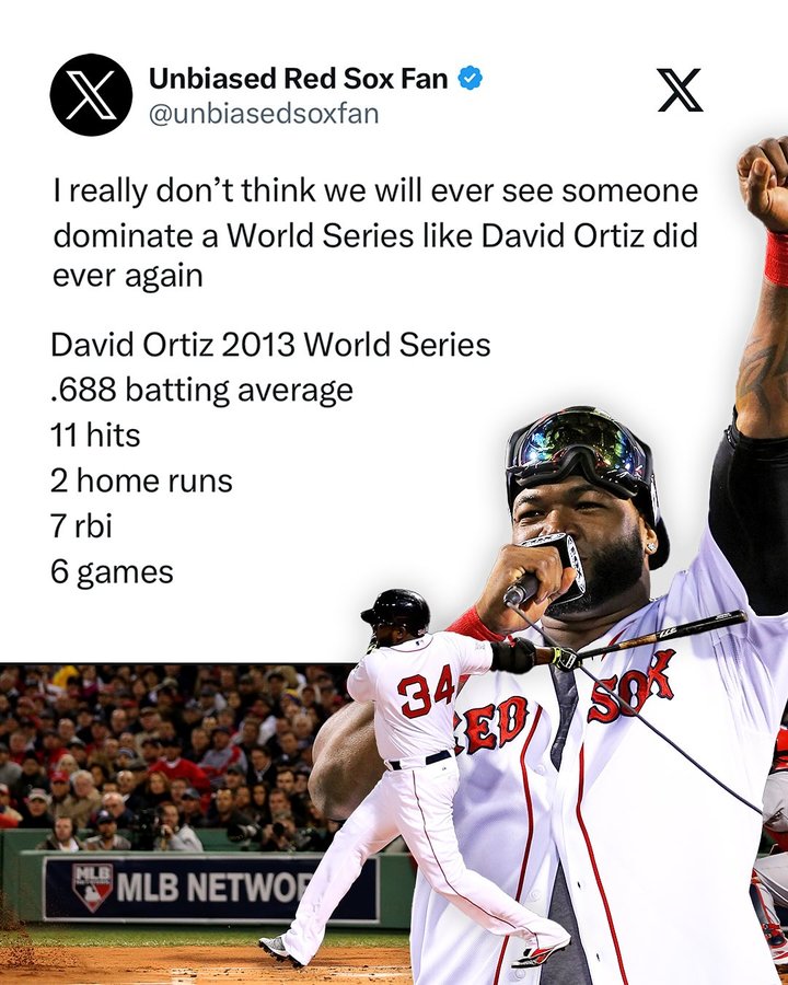 Instagram post by @bostonstrong_34 for DraftKings. Caption reads: Prime Ortiz was a different cat. 😮‍💨.