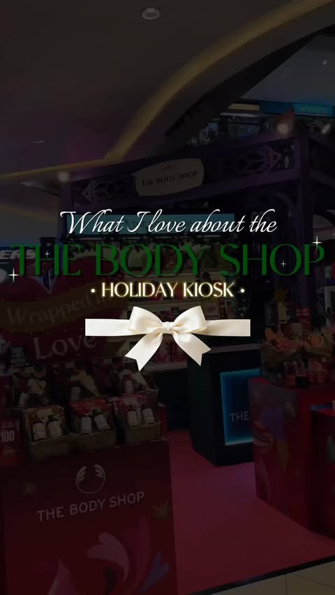 Instagram post by @saimasattar97 for The Body Shop. Caption reads: I dropped by The Body Shop holiday kiosk and....