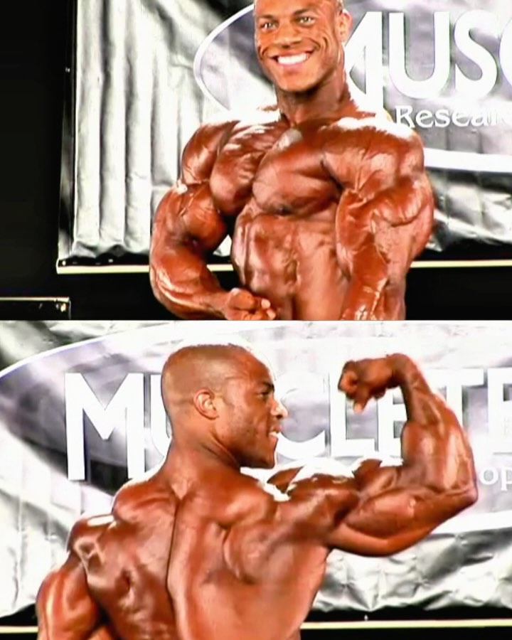 Instagram post by @goldenlegendaryphysiques for Muscletech. Caption reads: Before the Sandows. Before the Seven.
This was....