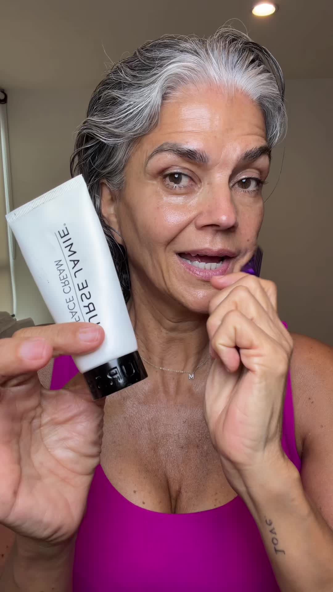 TikTok post by @ceoofcougartown for Nurse Jamie. Caption reads: [...] it #egf #skincaretips #matureskin @Nurse....