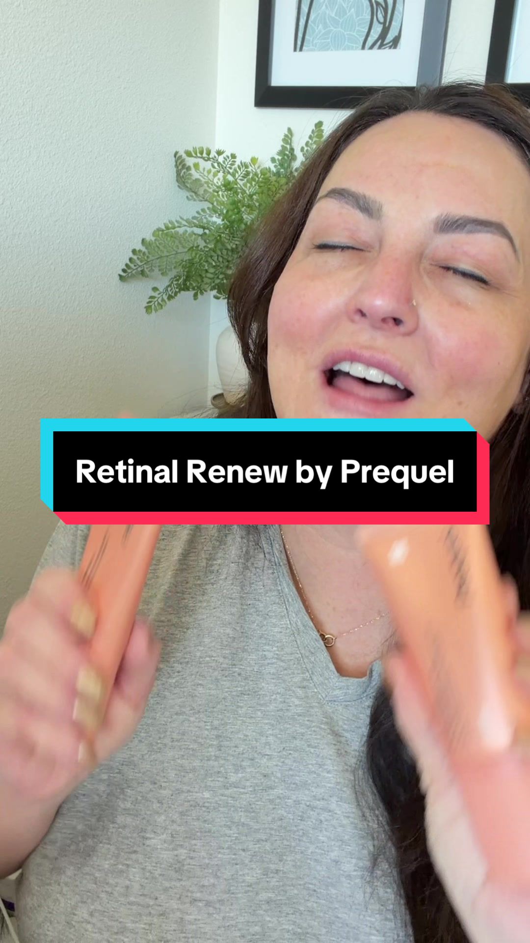 TikTok post by @veronicaof541 for Prequel Skin. Caption reads: So excited about this new retinal renew from....