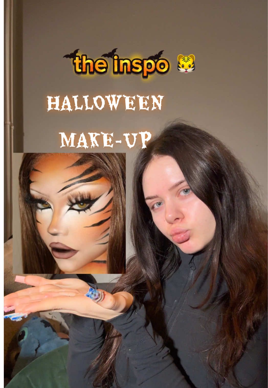 TikTok post by @chiaraecalisto for Essence Cosmetics. Caption reads: I‘m ready for Halloween👻 Anzeige|....