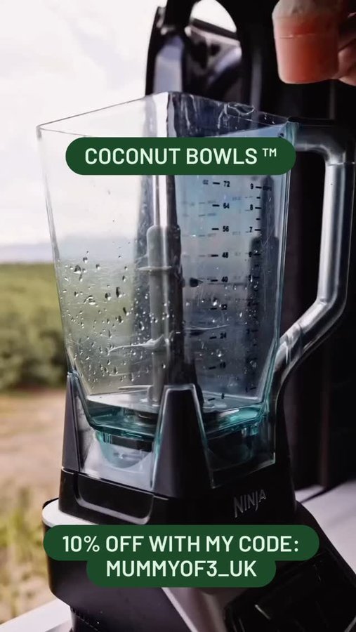 Instagram post by @mummyof3_uk for Coconut Bowls. Caption reads: AD | 🥥 Coconut Bowls ™ 🥥
These are amazing,....