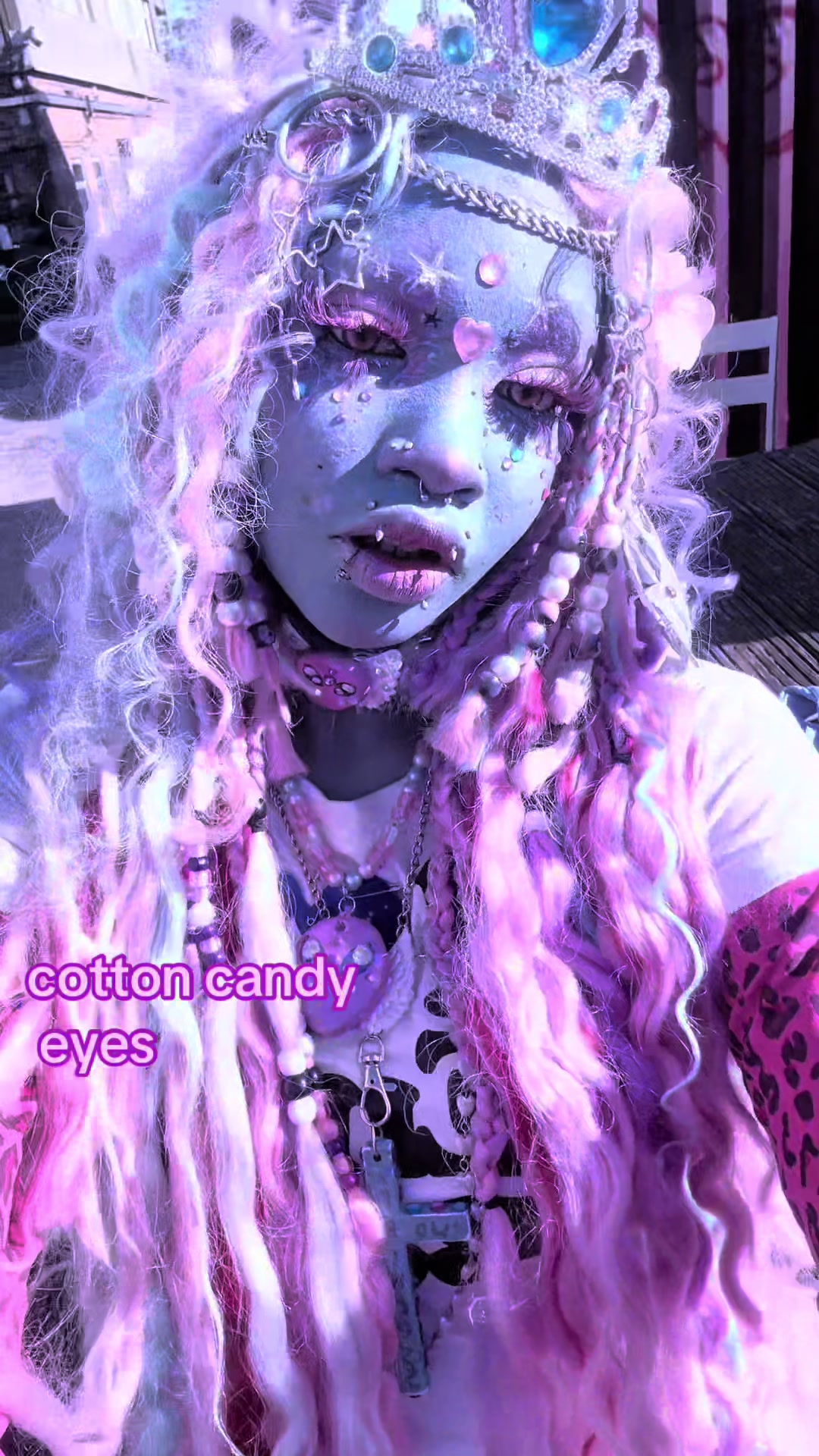 TikTok post by @tepid.zzelda for EYEVOS. Caption reads: [...] use code WORLDPRINCESS for 20% off ☆⋆｡....