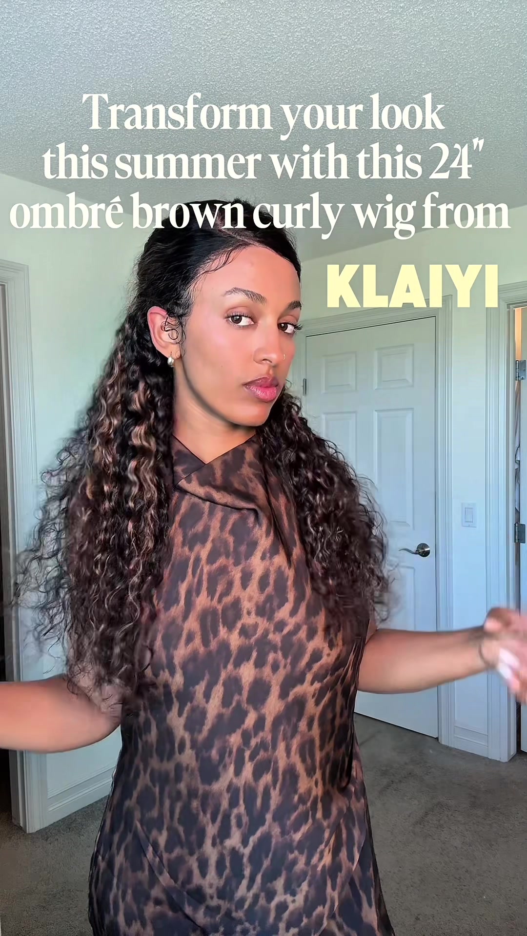 TikTok post by @adu_bella for Klaiyi Hair. Caption reads: [...] #gluelesswig #humanhair @Klaiyi Hair....