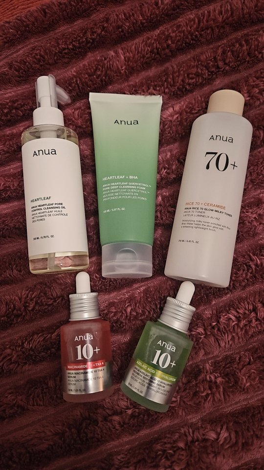 Instagram post by @rocchi_mariasole for YesStyle. Caption reads: 🎀 ANUA SKINCARE DAILY ROUTINE 🎀

Ringrazio....