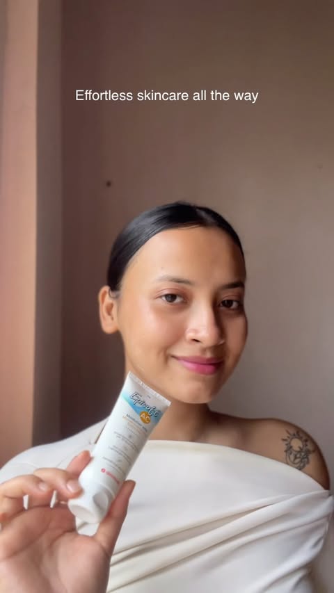 Instagram post by @gogoi_sneha for Episoft. Caption reads: [...] skincare is always the goal. ✨🤍 The Episoft....