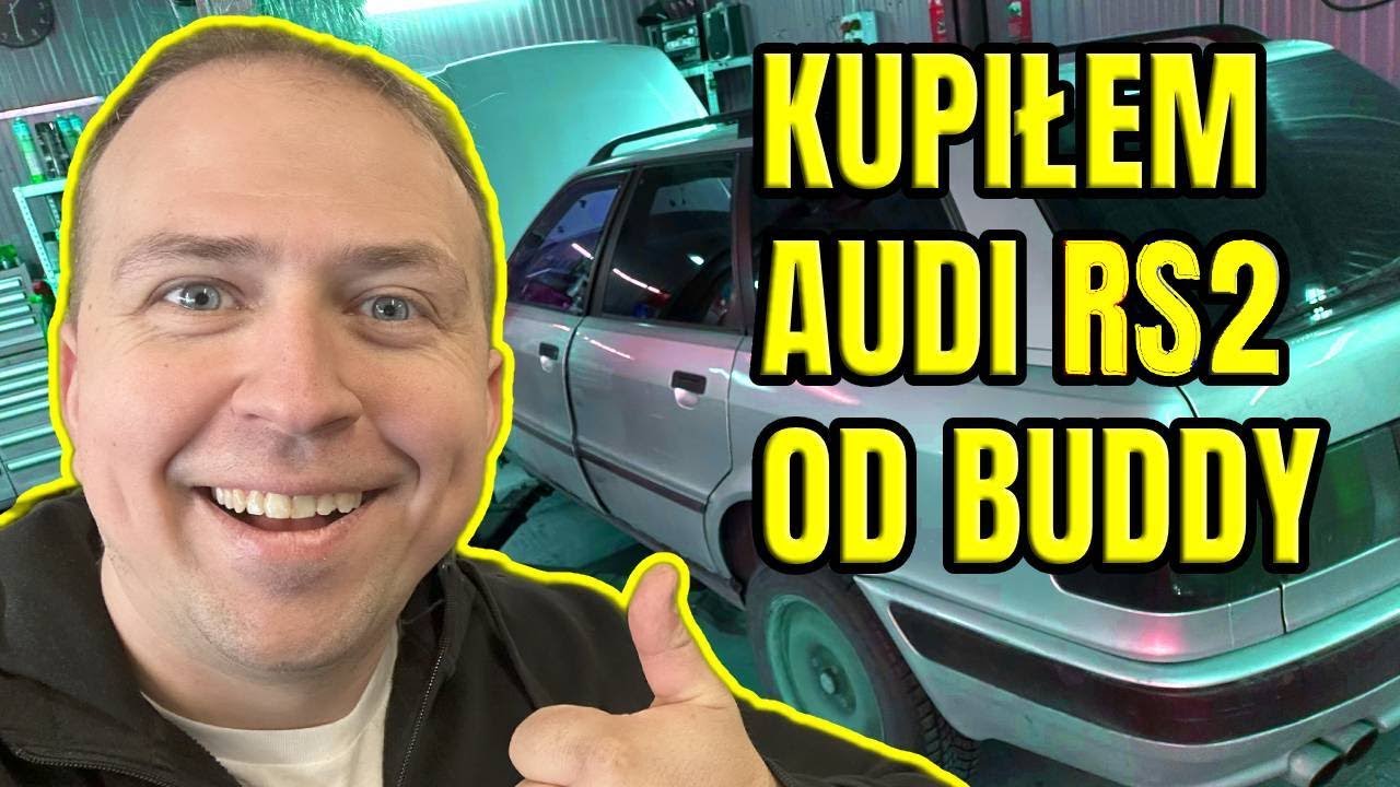 YouTube post by @profesorchris for Mubi.pl. Caption reads: KUPIŁEM KULTOWE AUDI RS2 OD BUDDY!!! CAŁKOWICIE....