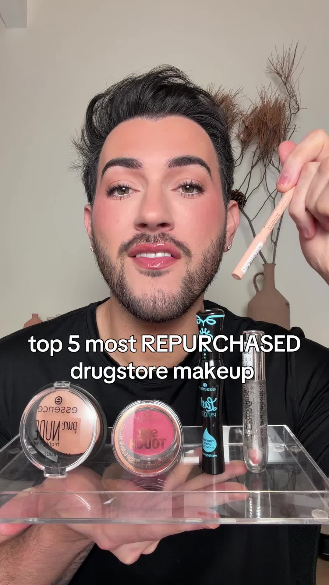TikTok post by @mannymua733 for Essence Cosmetics. Caption reads: [...] in January! #essencemakeup @essence....