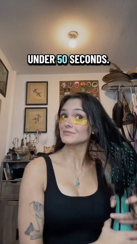 Instagram post by @ninaoutdoors_ for Revlon Hair Tools. Caption reads: I did my hair in under 8 minutes with my REVLON....