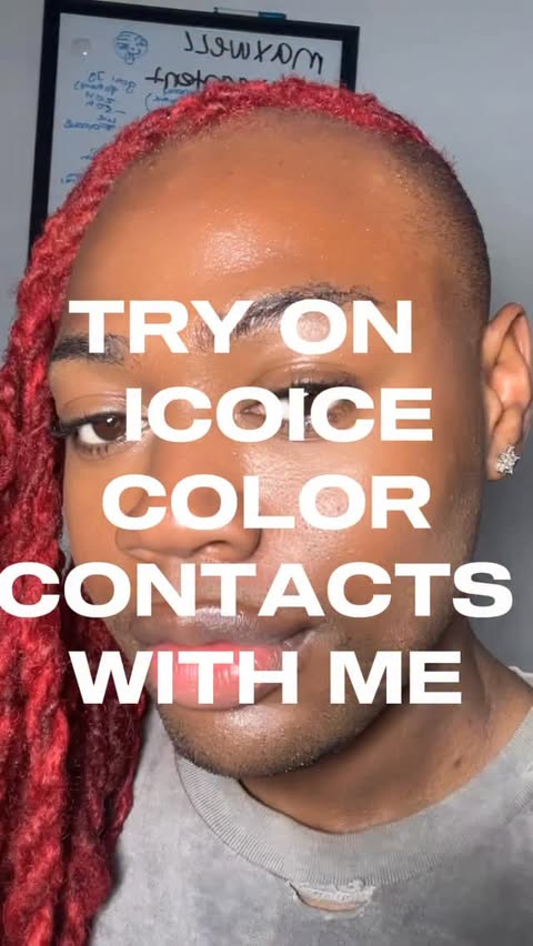 Instagram post by @maxwellsshow for ICOICE. Caption reads: New color contacts alert 🚨 @icoice.official....