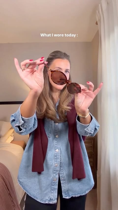 Instagram post by @sofynicoledobson for JD Sports. Caption reads: The pop of burgundy for a lil ✨ FESTIVE SPIRIT....